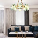 Loft Industry Modern - Green Ovals Chandelier